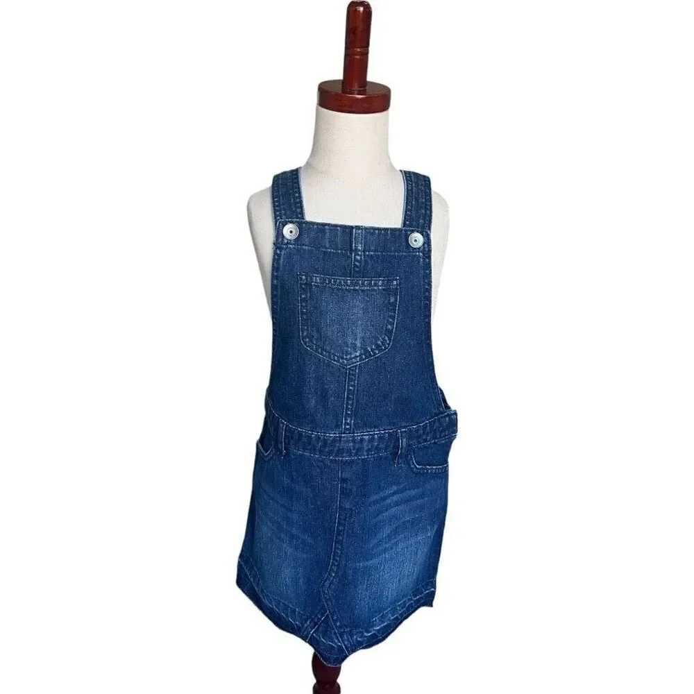 NWT Youth Girls The Childrens Place Jean Denim Skirtall Brooke Romper Dress - 6